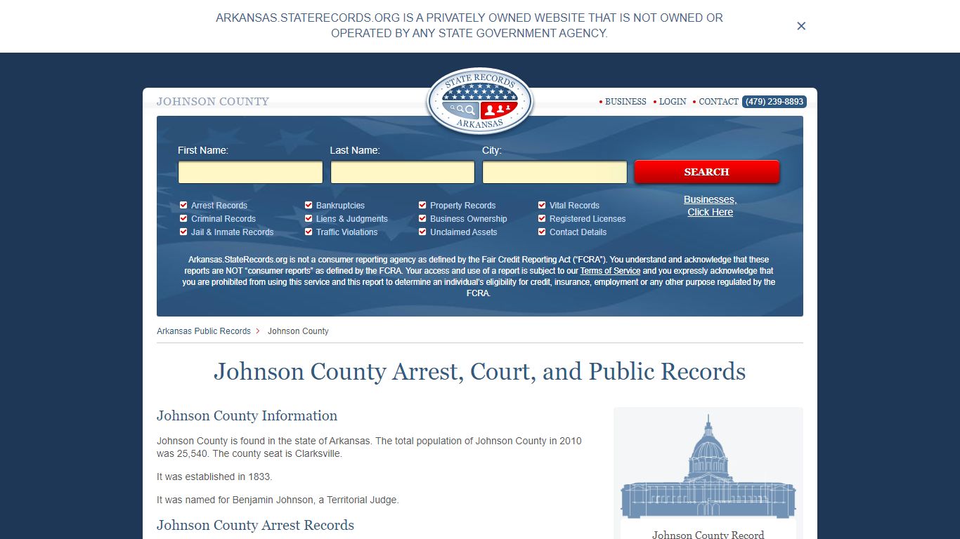 Johnson County Arrest, Court, and Public Records